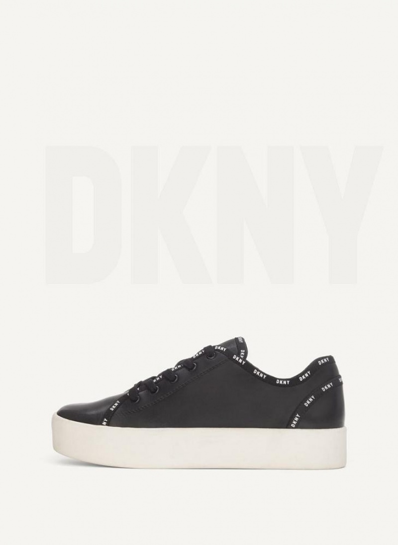 DKNY Dkny Court Women\'s Sneakers Black | Ireland_D0930