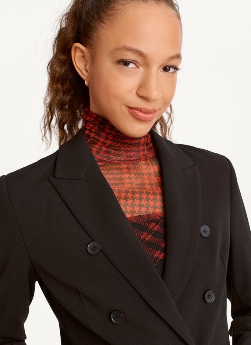 DKNY Double Breasted Women's Blazers Black | Ireland_D1893