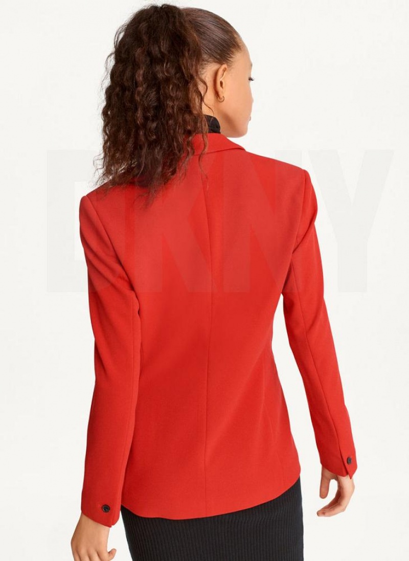 DKNY Double Breasted Women's Blazers Deep Red | Ireland_D0276