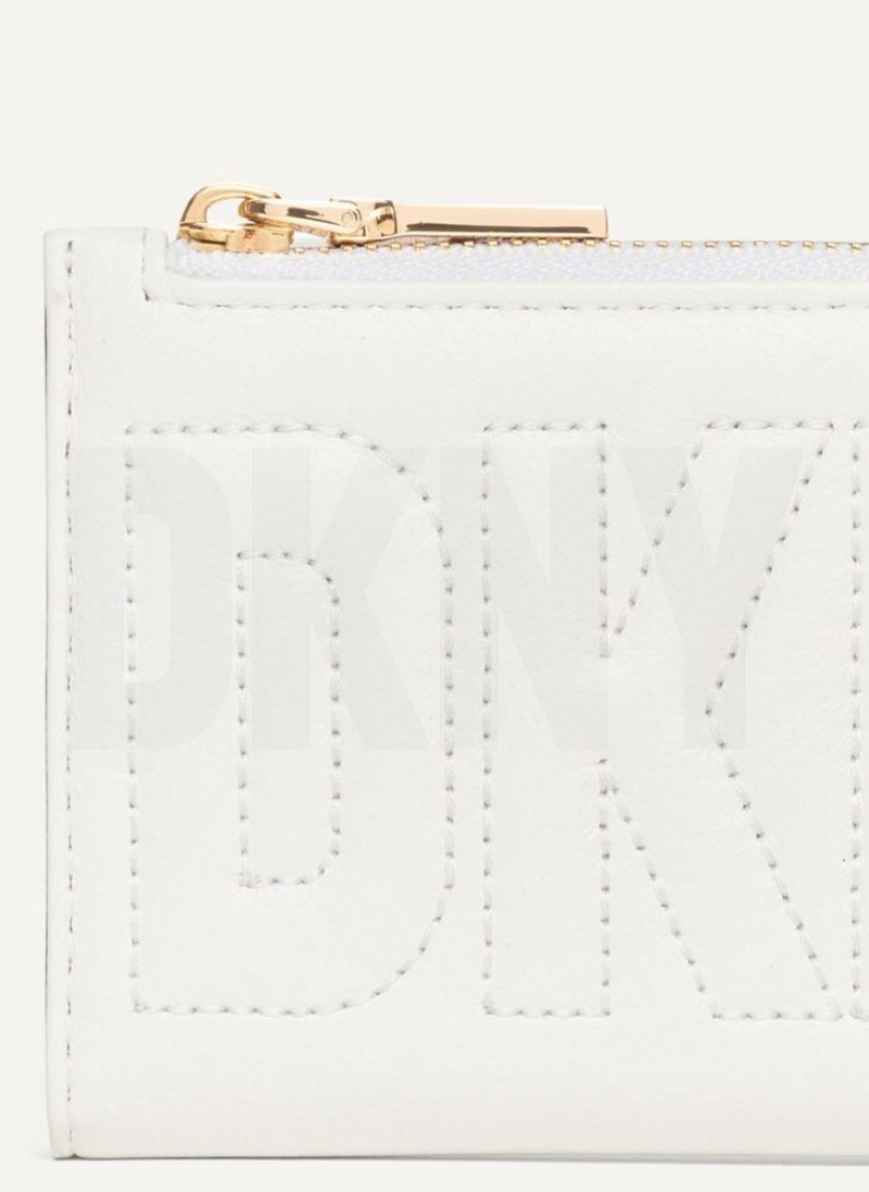 DKNY Elsa Bifold Card Holder Women's Wallets White | Ireland_D1238