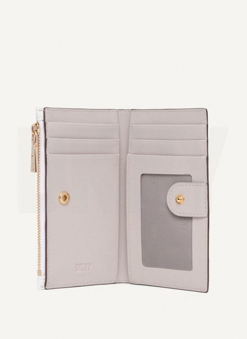 DKNY Elsa Bifold Card Holder Women's Wallets White | Ireland_D1238