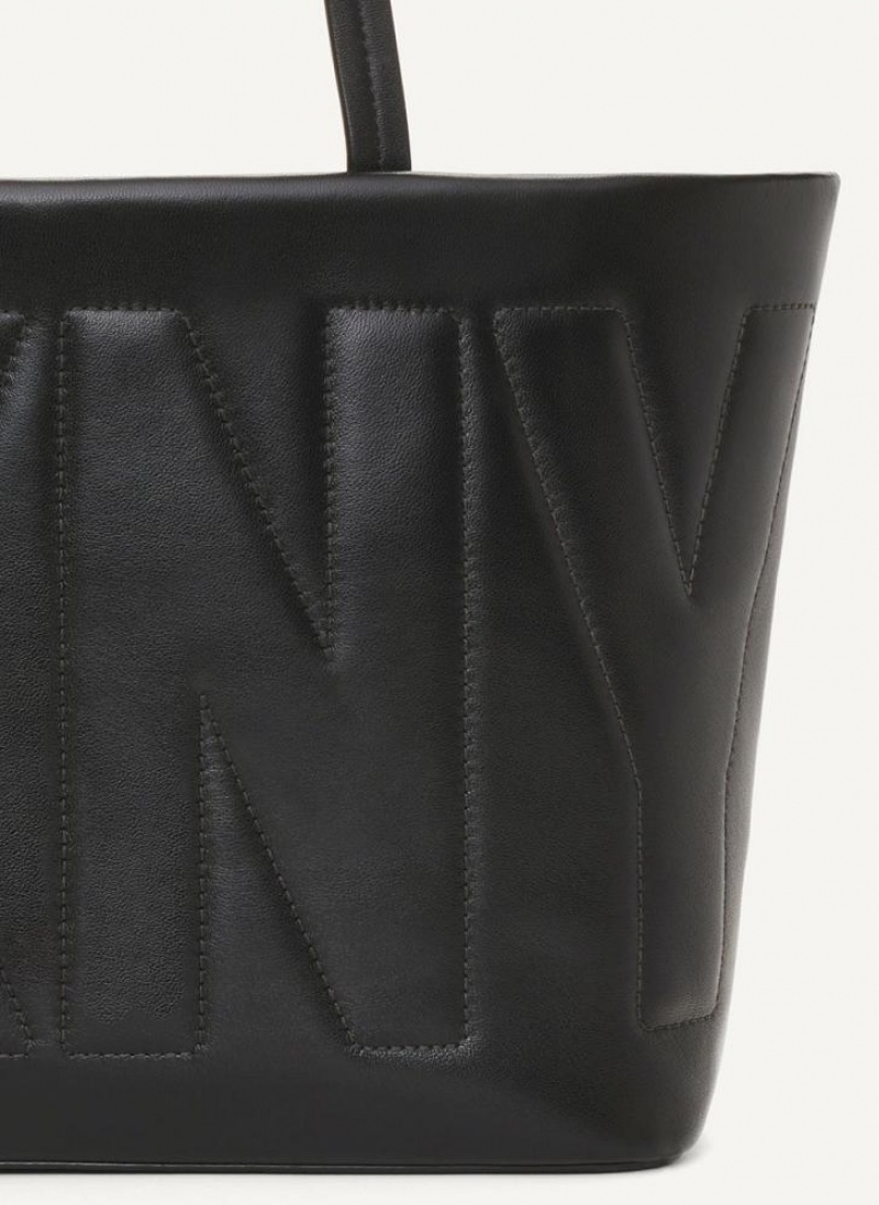 DKNY Elsa Medium Women's Tote Bags Black / Gold | Ireland_D0645