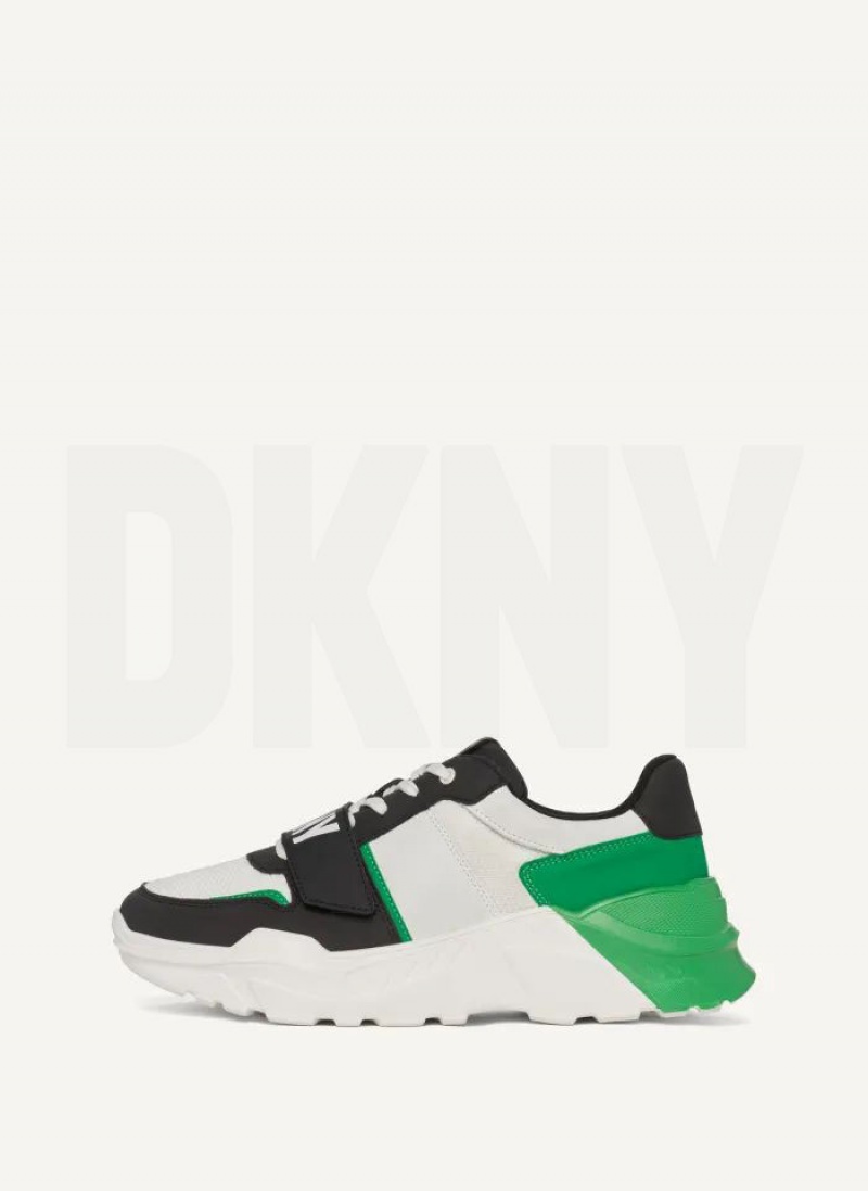 DKNY Essex Men\'s Sneakers Green | Ireland_D1633