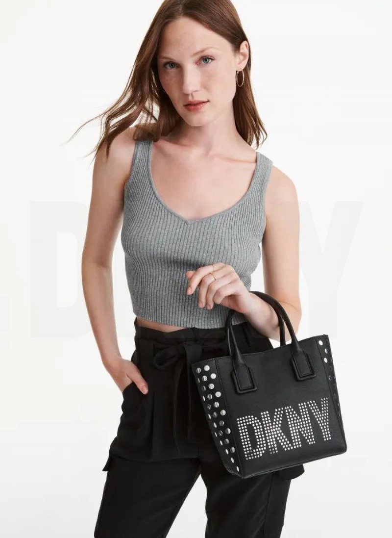 DKNY Essex Saffiano Small Women's Tote Bags Black | Ireland_D0224