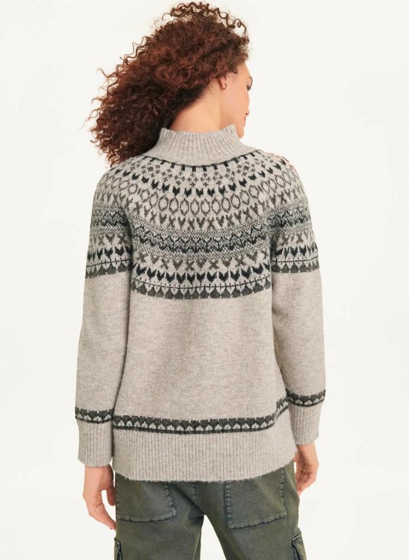 DKNY Fair Isle Women's Sweaters Beige | Ireland_D1188