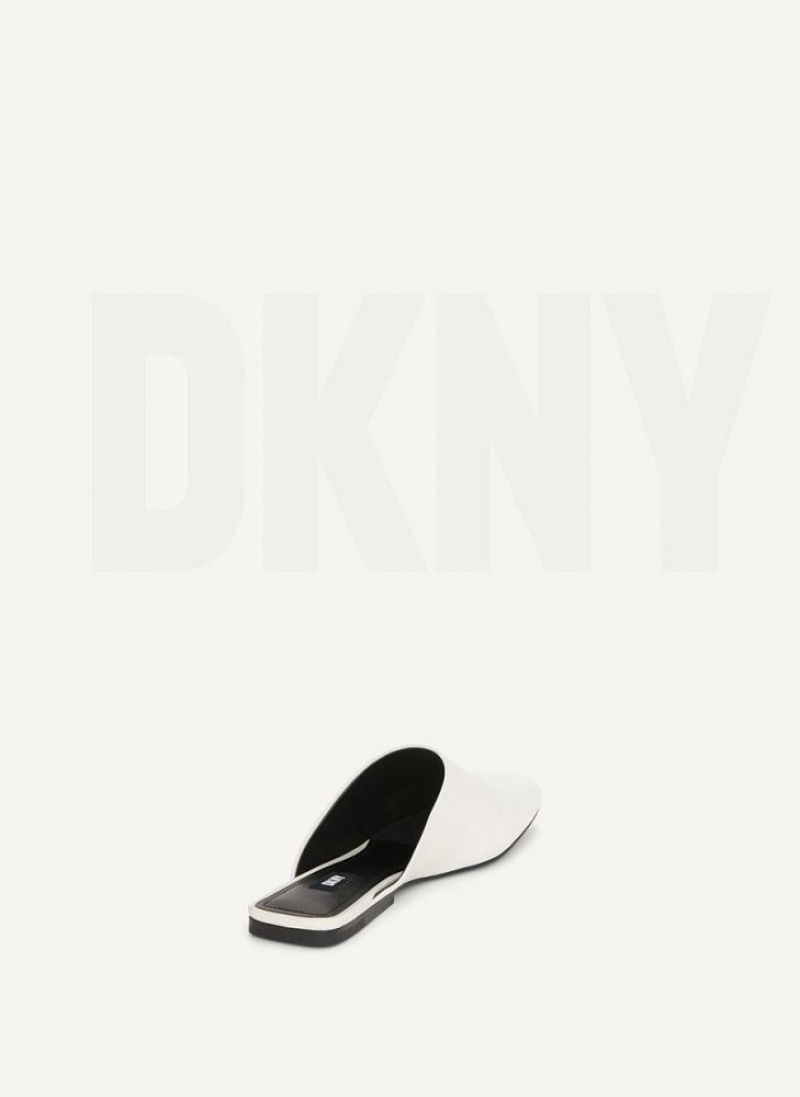 DKNY Flat Women's Slides White | Ireland_D0880