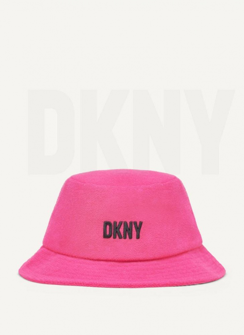 DKNY French Terry Bucket Women\'s Hats Pink | Ireland_D0935