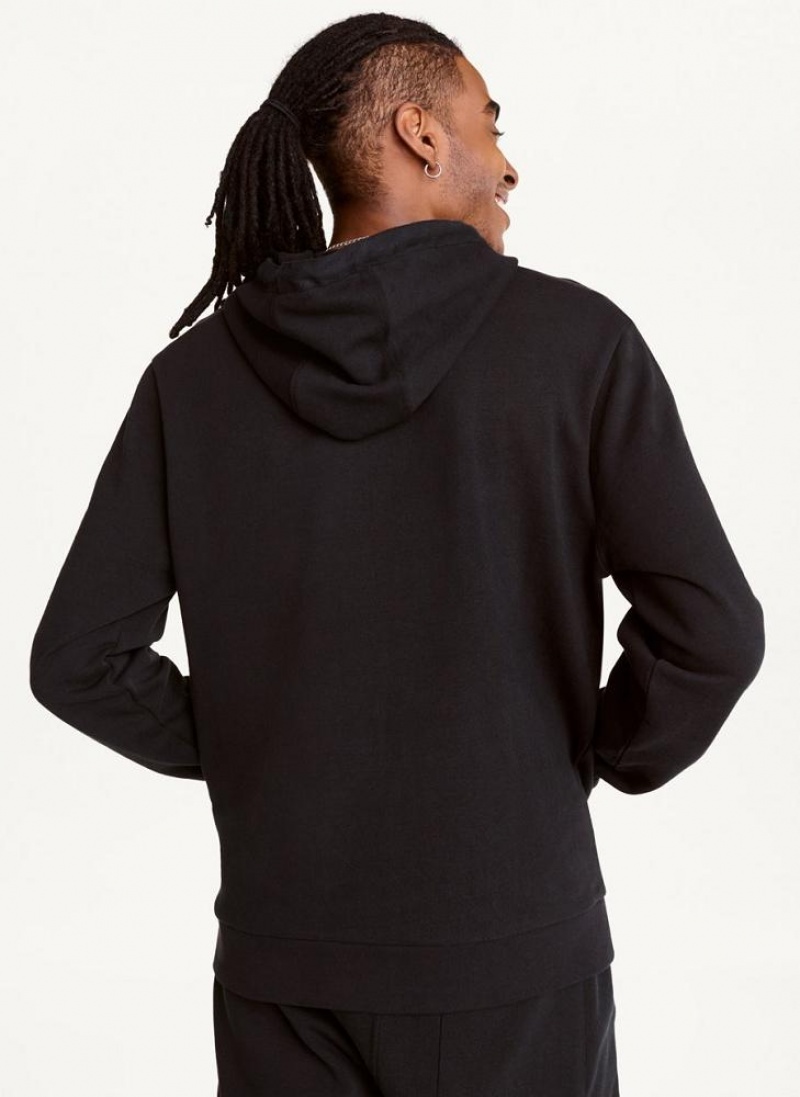 DKNY French Terry Men's Hoodies Black | Ireland_D0189