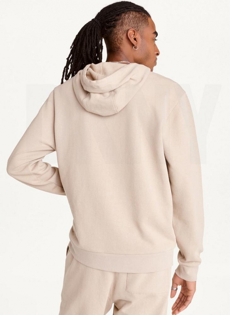 DKNY French Terry Men's Hoodies Khaki | Ireland_D0925