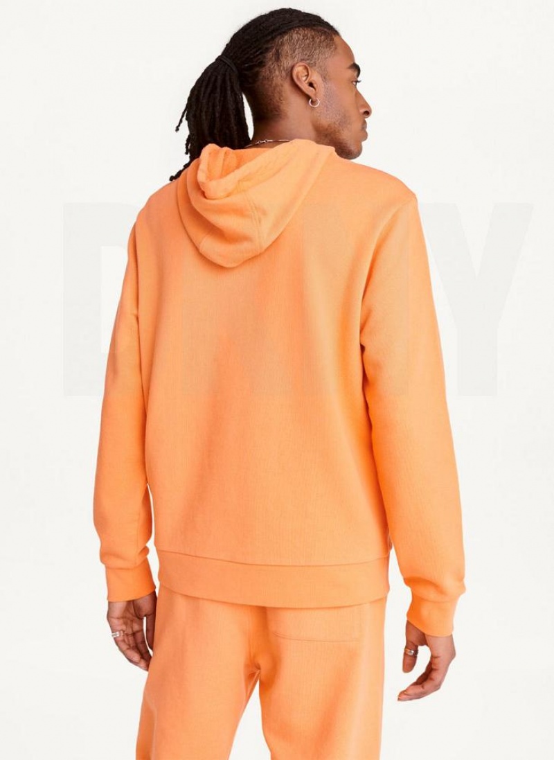 DKNY French Terry Men's Hoodies Orange | Ireland_D1007