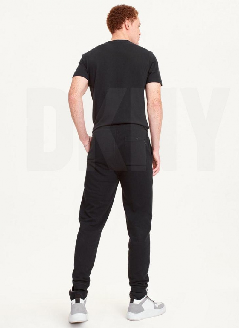 DKNY French Terry Men's Pants Black | Ireland_D1571