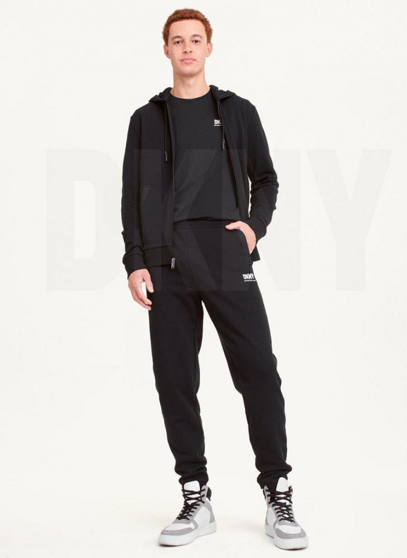 DKNY French Terry Men's Pants Black | Ireland_D1571