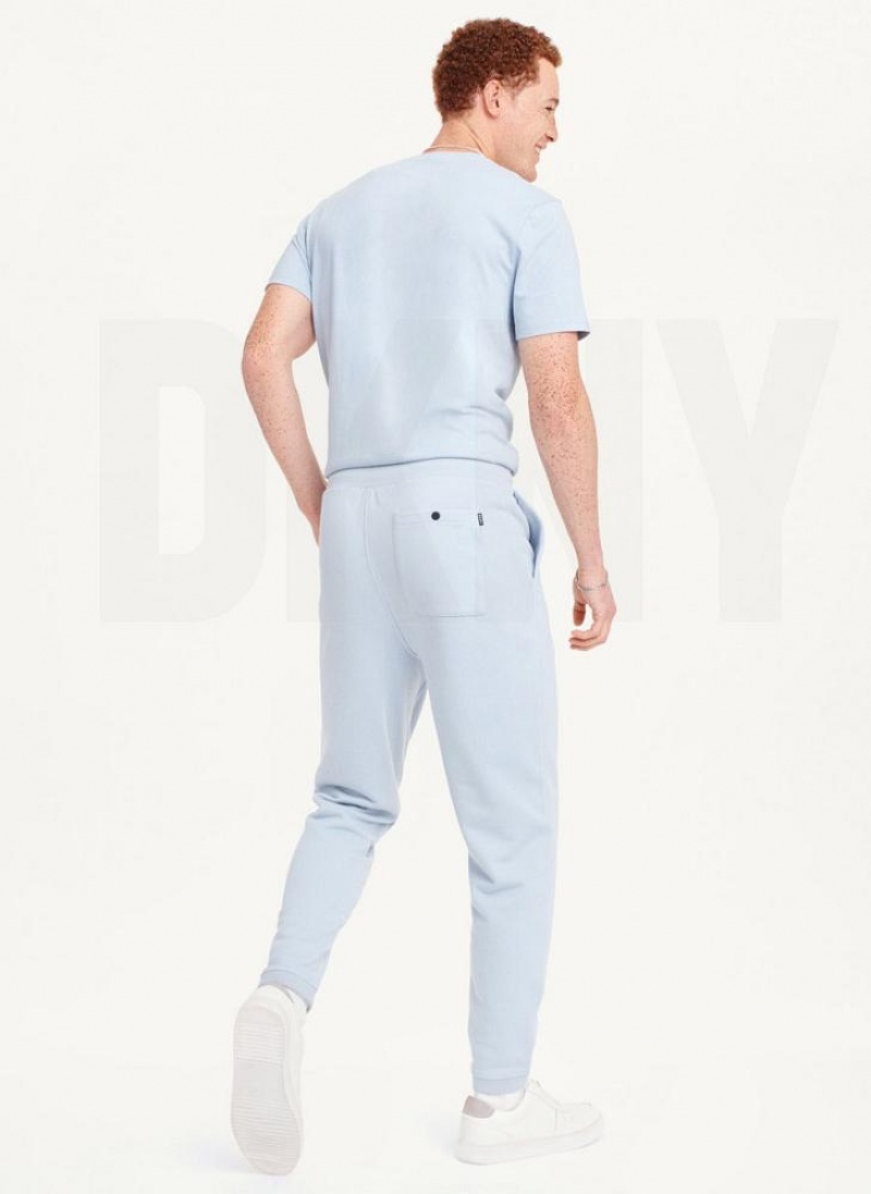 DKNY French Terry Men's Pants Blue | Ireland_D1467