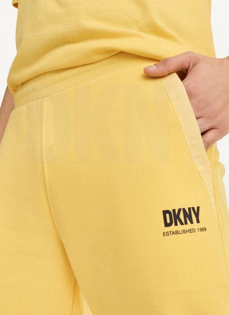 DKNY French Terry Men's Pants Yellow | Ireland_D1226