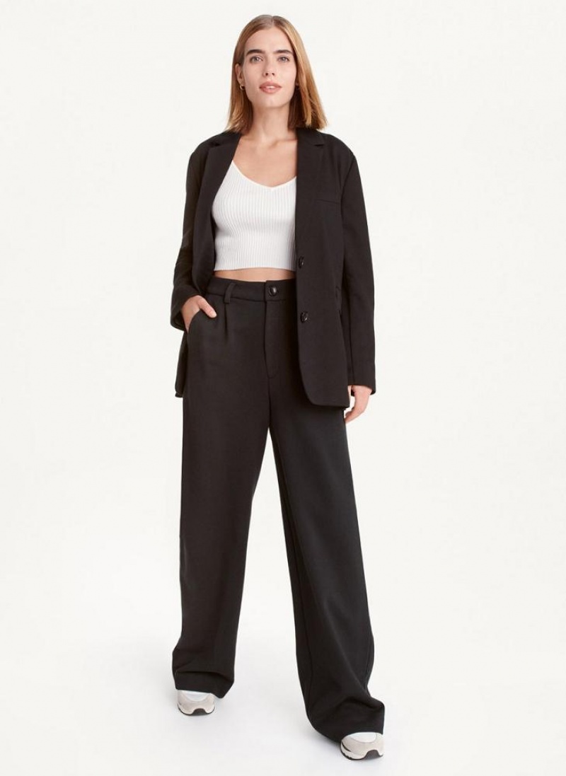 DKNY French Terry Soft Women's Blazers Black | Ireland_D0244