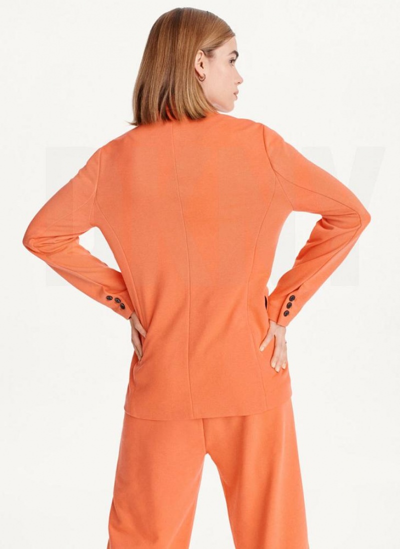 DKNY French Terry Soft Women's Blazers Orange | Ireland_D1032