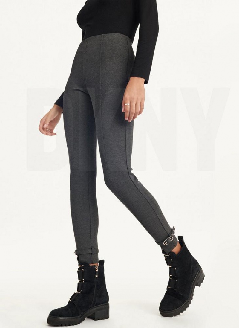 DKNY Front Seam With Buckled Ankle Women's Pants Grey | Ireland_D1291