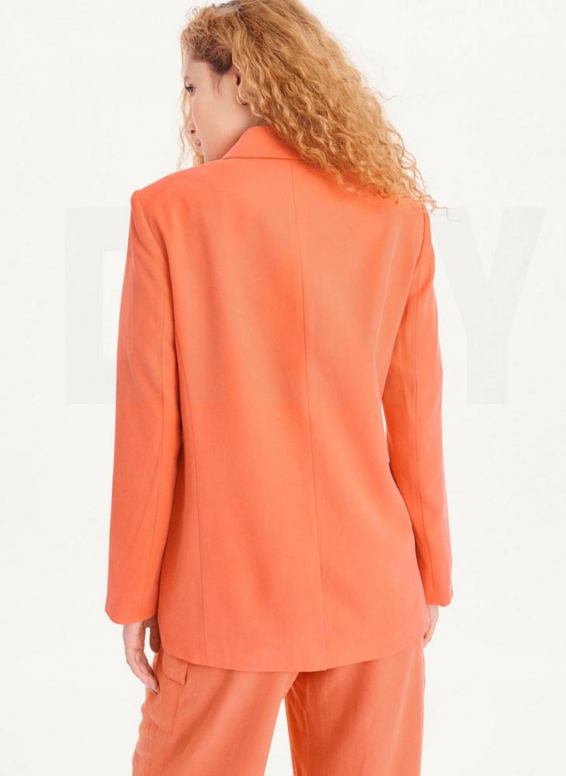 DKNY Frosted Twill Women's Blazers Orange | Ireland_D1413