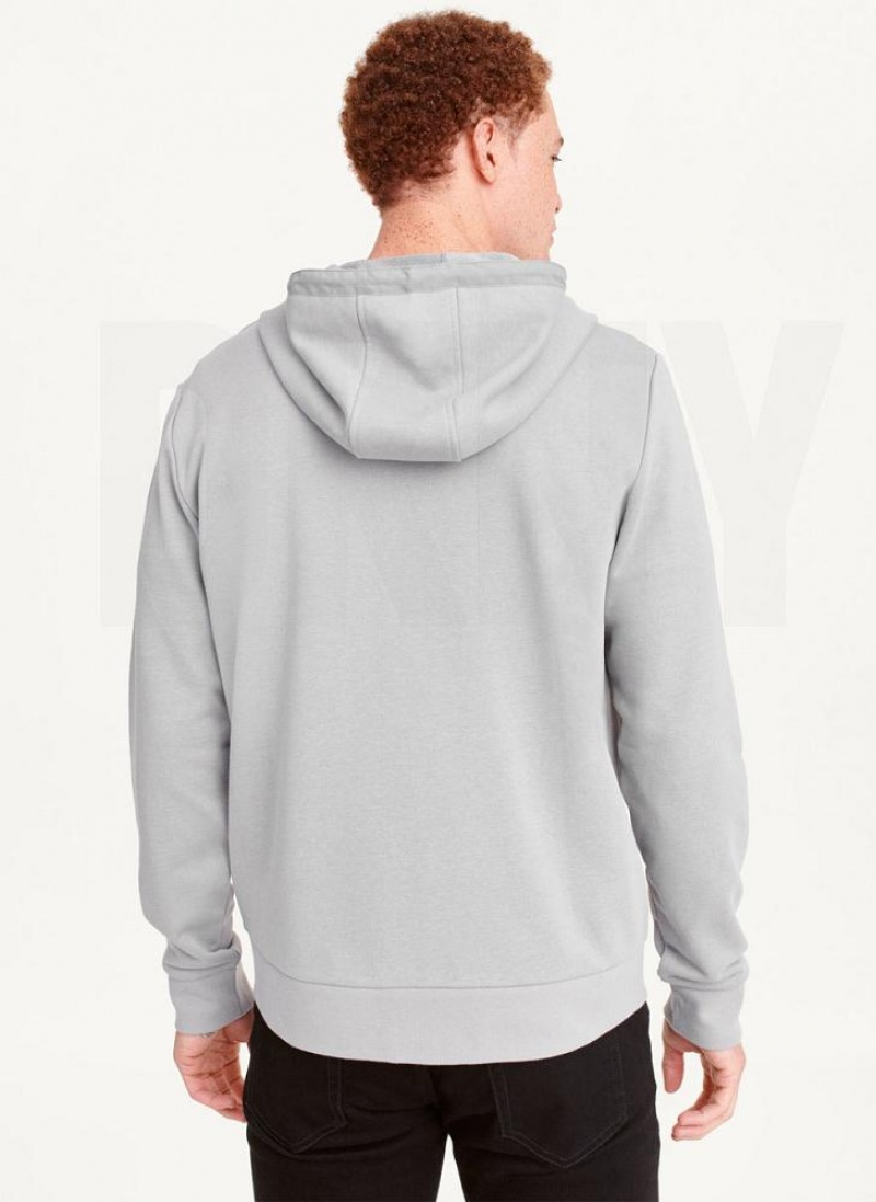 DKNY Full-Zip Men's Hoodies Grey | Ireland_D1789