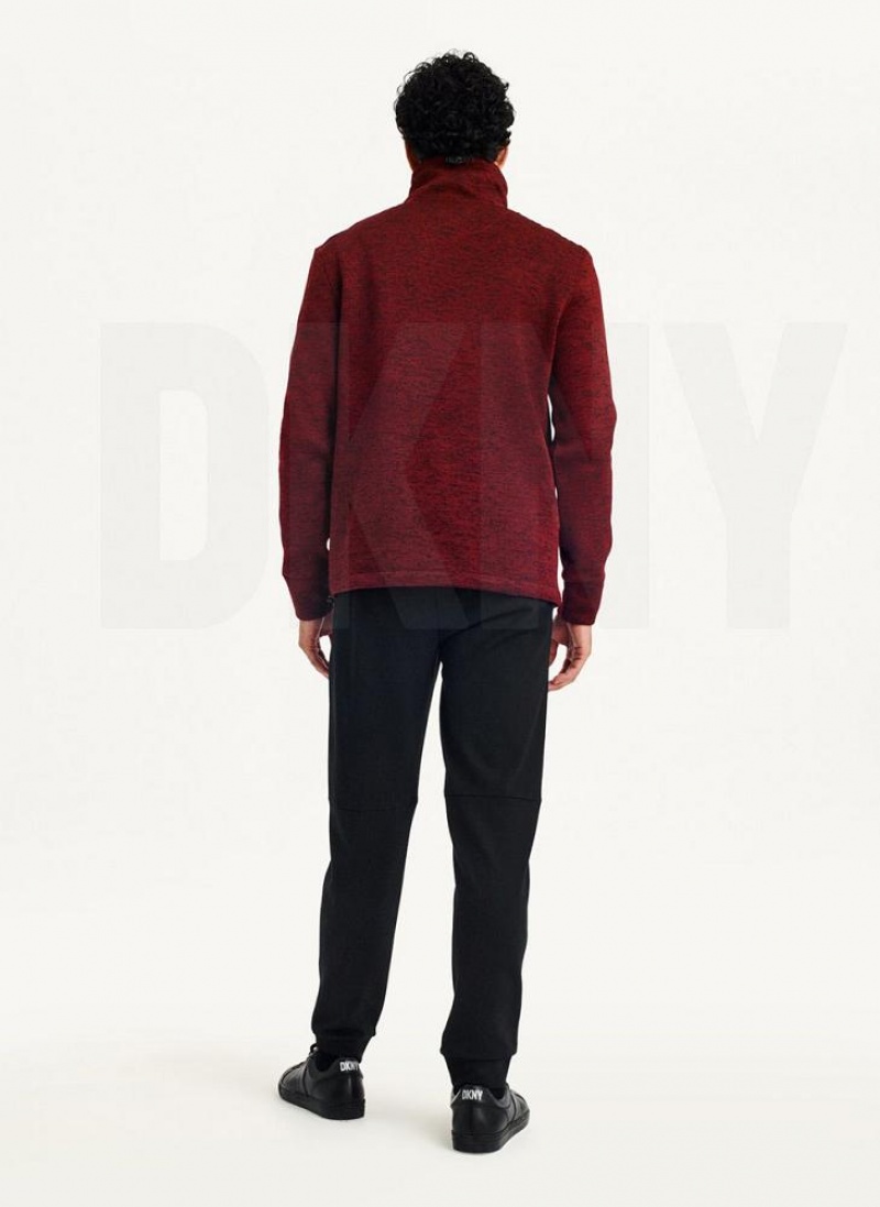 DKNY Funnel Neck Pullover Men's Sweatshirts Red | Ireland_D1441