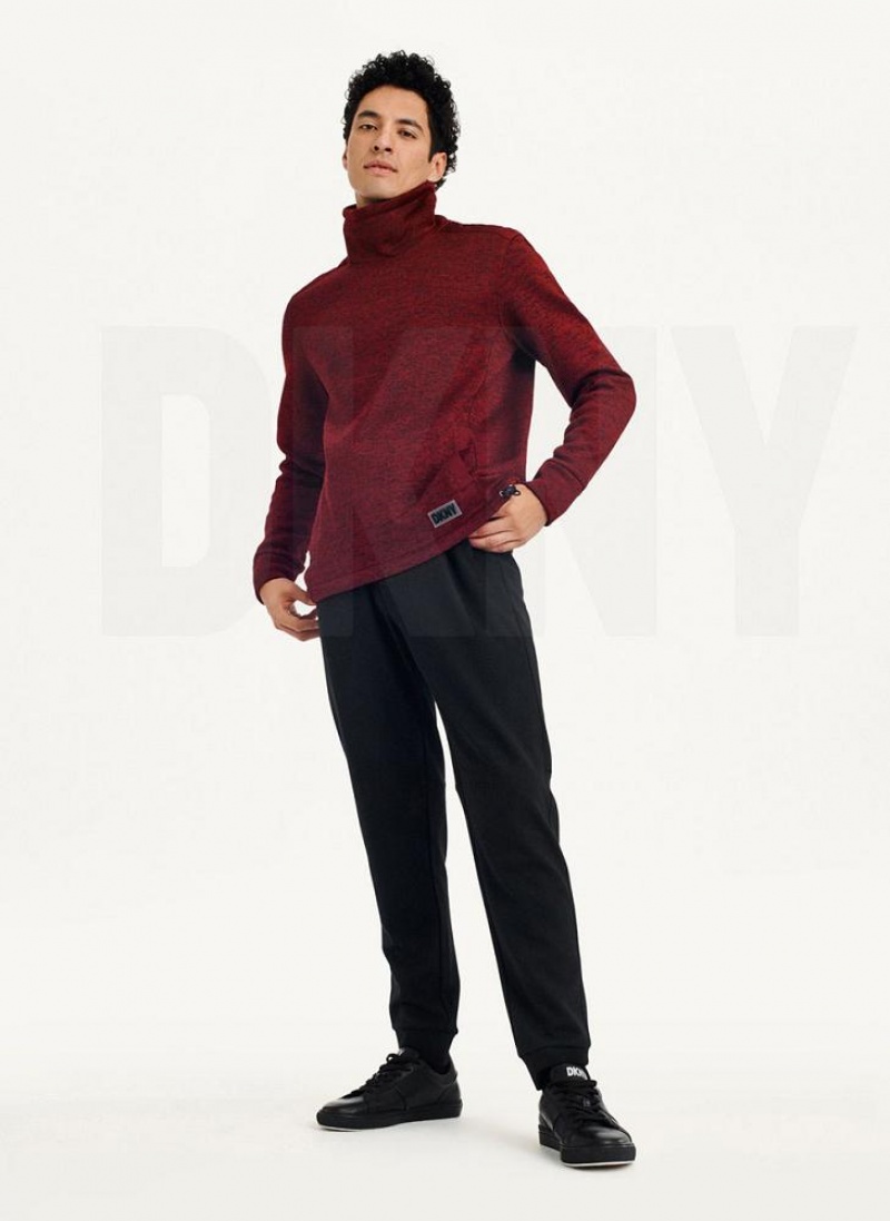 DKNY Funnel Neck Pullover Men's Sweatshirts Red | Ireland_D1441