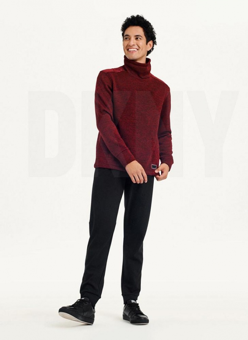 DKNY Funnel Neck Pullover Men's Sweatshirts Red | Ireland_D1441