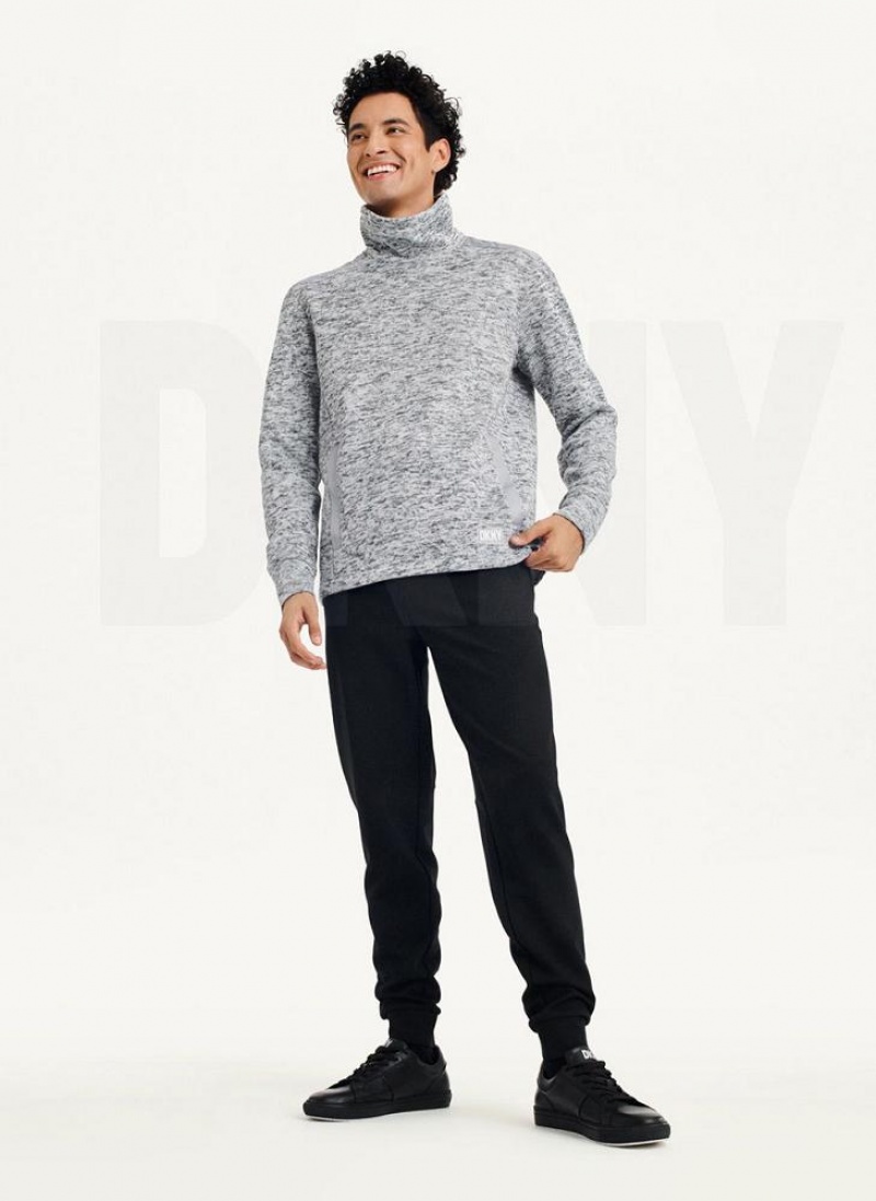 DKNY Funnel Neck Pullover Men's Sweatshirts Light Grey | Ireland_D0377