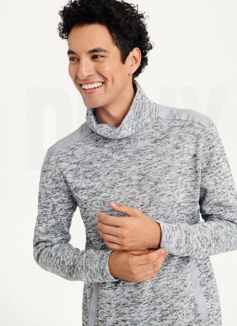 DKNY Funnel Neck Pullover Men's Sweatshirts Light Grey | Ireland_D0377