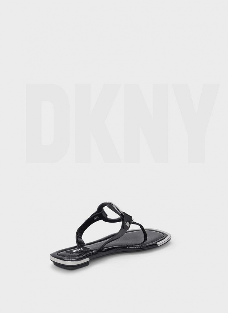 DKNY Hartford Women's Flip Flops Black | Ireland_D0175