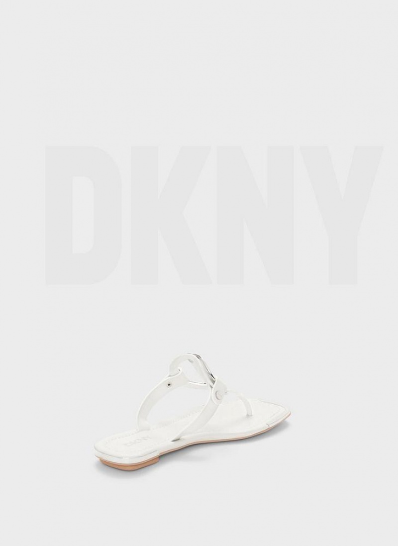 DKNY Hartford Women's Flip Flops White | Ireland_D1560