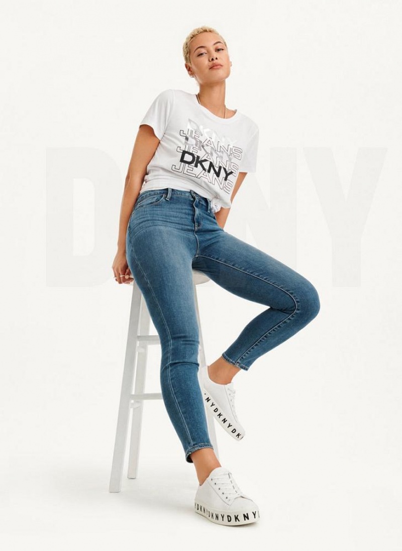 DKNY High Rise Skinny Women's Jeans Blue | Ireland_D1958