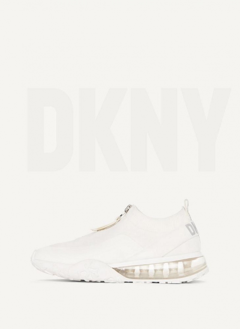 DKNY Kadia Women\'s Sneakers White / Silver | Ireland_D1507