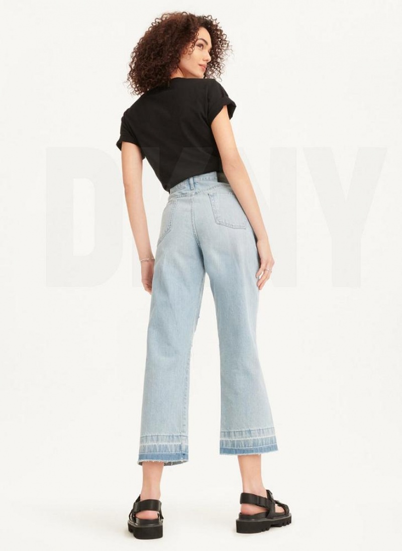 DKNY Kent High Rise Distressed Women's Jeans Wash | Ireland_D1983