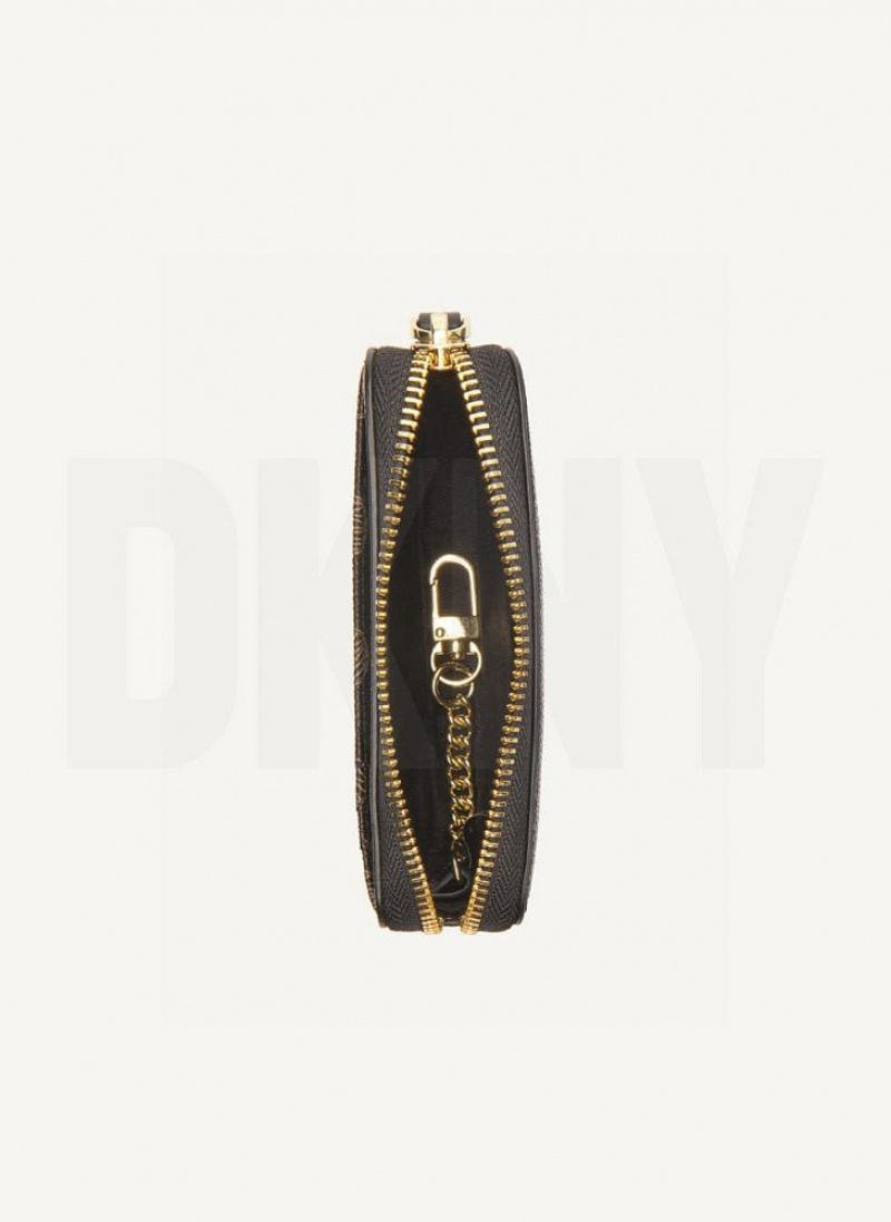 DKNY Keyfob Cardcase - Logo Pvc Women's Wallets Black | Ireland_D1085