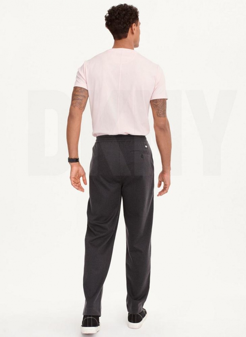 DKNY Knit Texture Men's Pants Black | Ireland_D1365