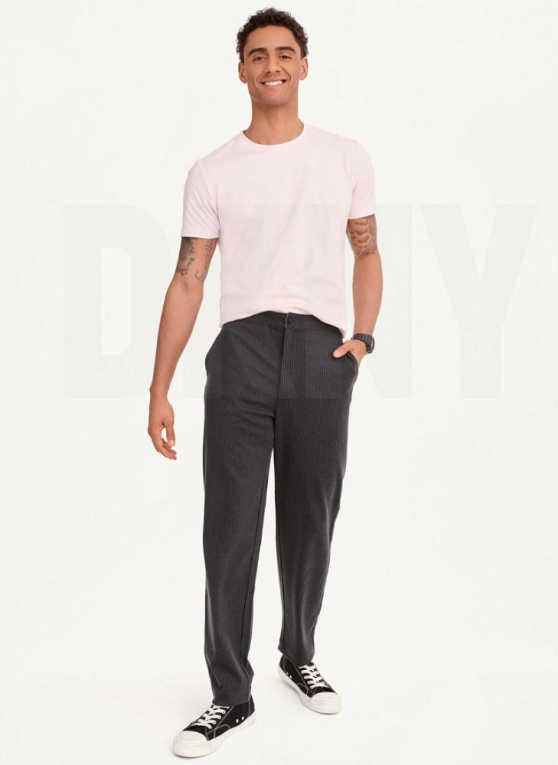 DKNY Knit Texture Men's Pants Black | Ireland_D1365