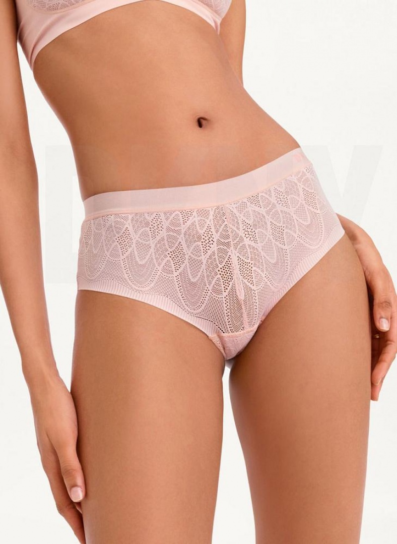 DKNY Lace Comfort Hipster Women\'s Panties Pink | Ireland_D0674