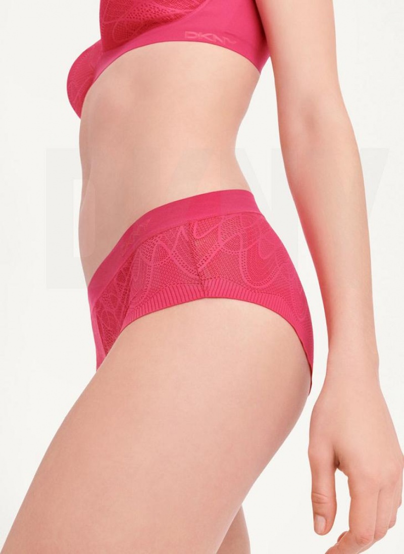 DKNY Lace Comfort Hipster Women's Panties Red | Ireland_D1301