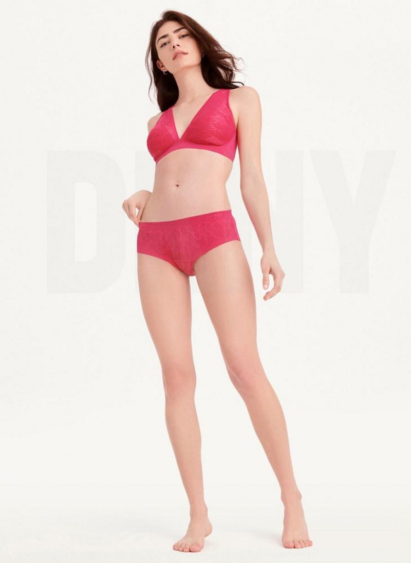 DKNY Lace Comfort Hipster Women's Panties Red | Ireland_D1301