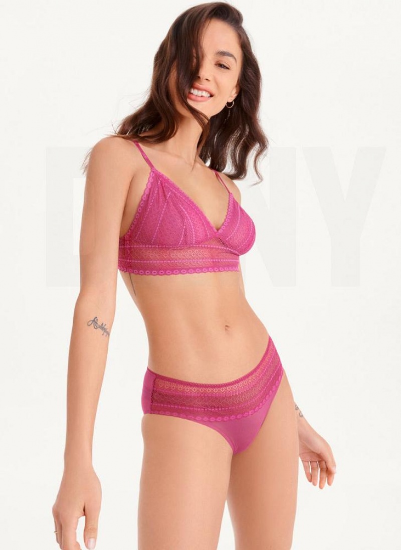 DKNY Lace Women's Bras Fuchsia | Ireland_D1439