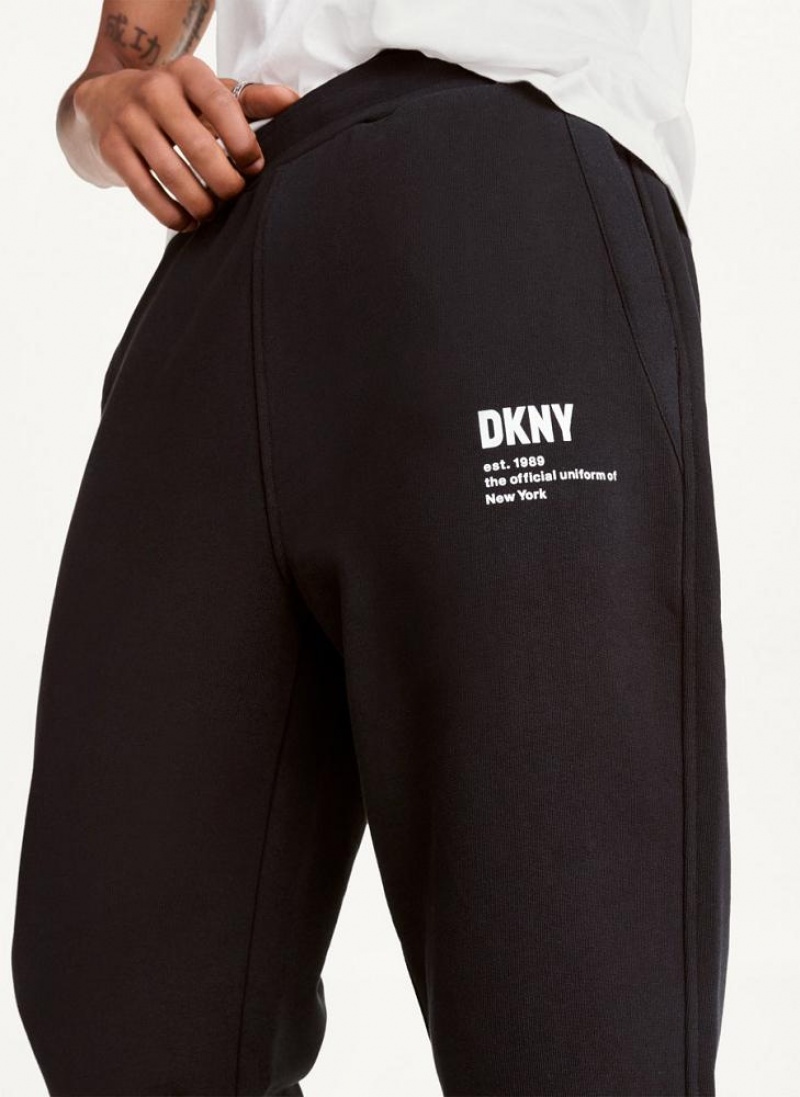 DKNY Logo Men's Pants Black | Ireland_D1778