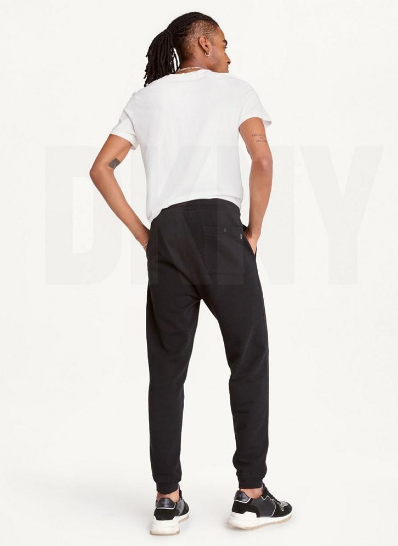 DKNY Logo Men's Pants Black | Ireland_D1778