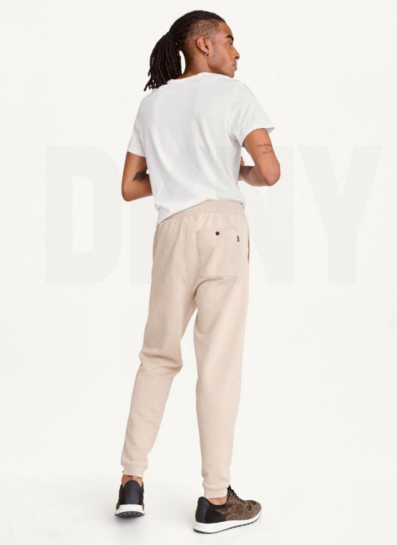 DKNY Logo Men's Pants Khaki | Ireland_D0596