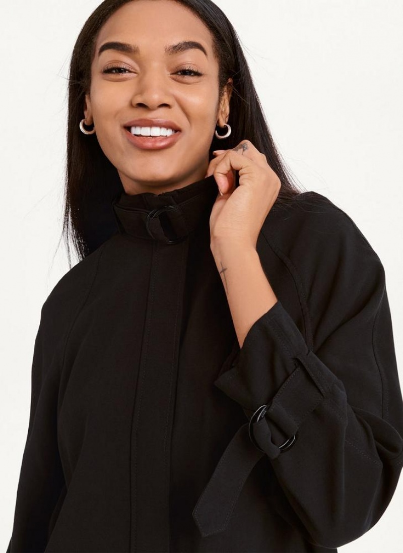 DKNY Long Sleeve Women's Jackets Black | Ireland_D1331