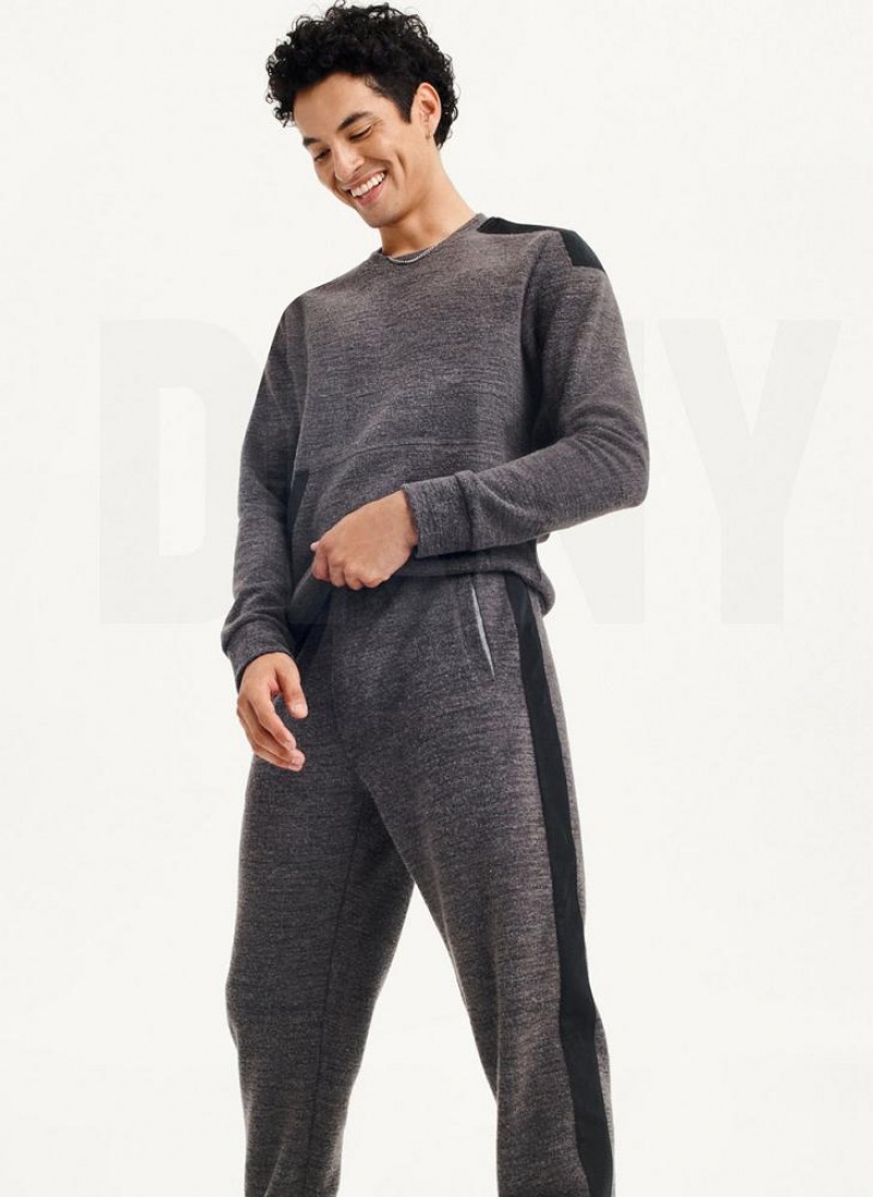 DKNY Lounge Men's Pants Dark Grey | Ireland_D0255