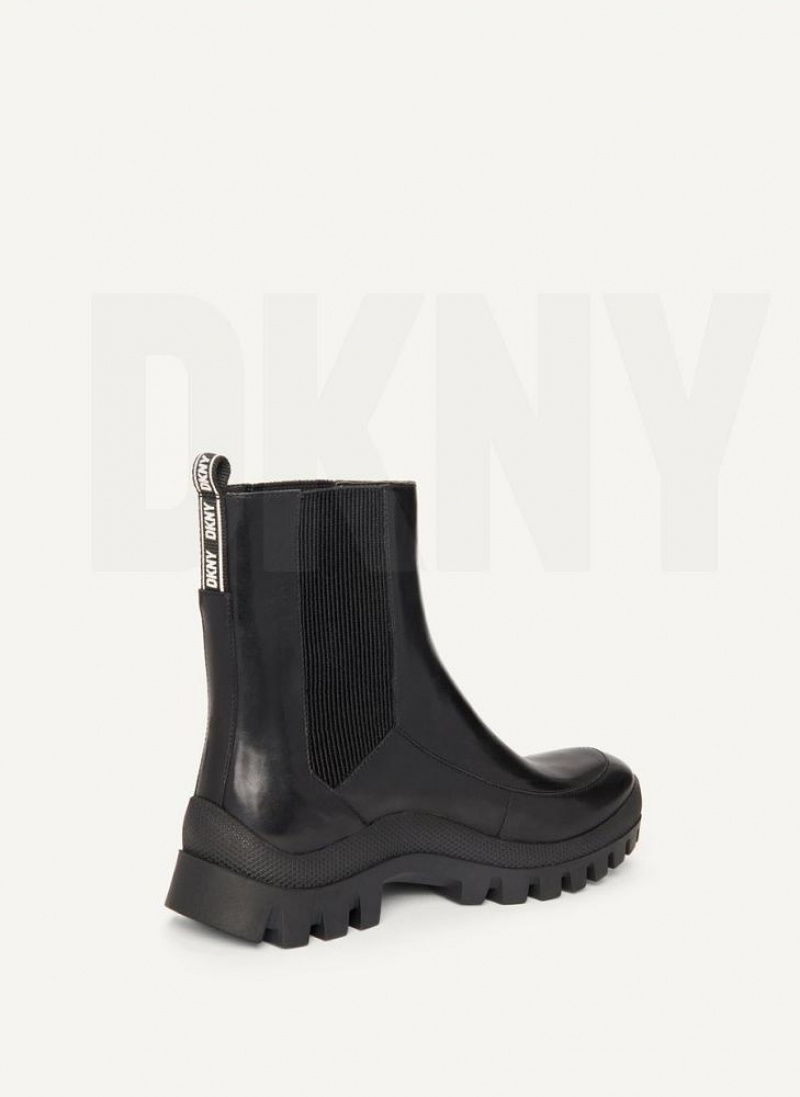 DKNY Lug Sole Chelsea Women's Boots Black | Ireland_D1157