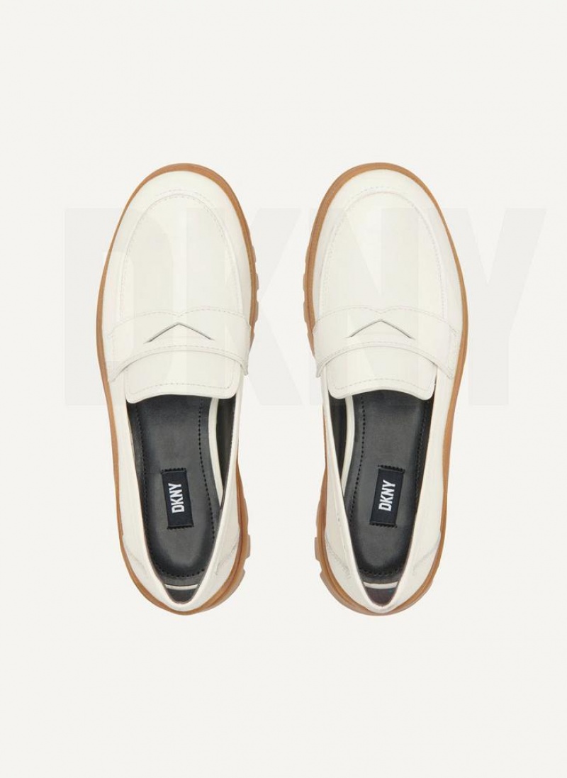 DKNY Lug Sole Women's Loafers White | Ireland_D0520