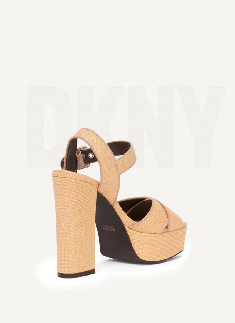 DKNY Margot Women's Heels Beige | Ireland_D1853