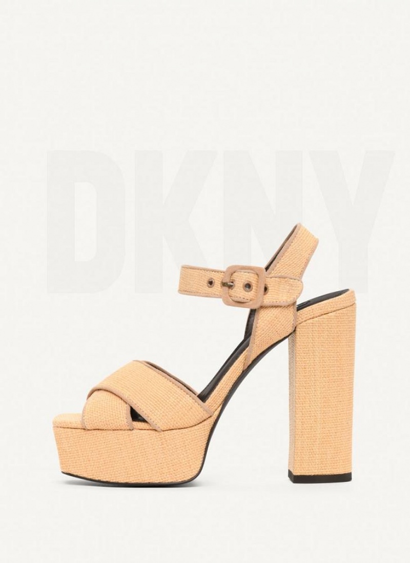 DKNY Margot Women\'s Heels Beige | Ireland_D1853