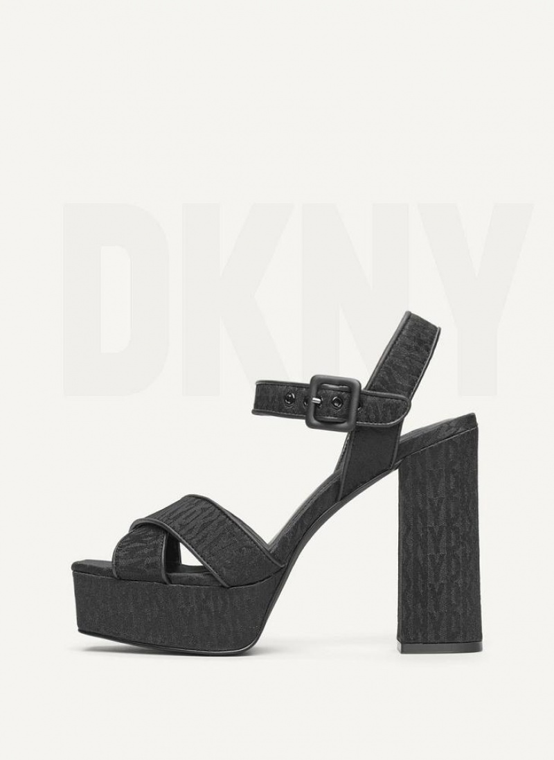 DKNY Margot Women\'s Heels Black | Ireland_D0351